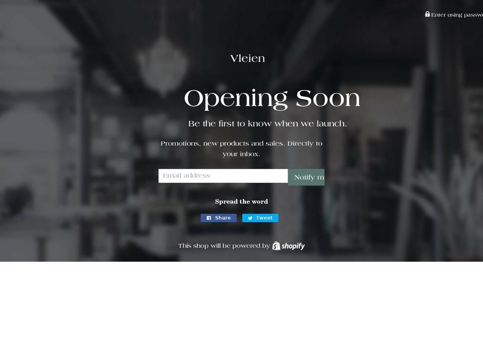 vleien.com — Shopify storefront screenshot