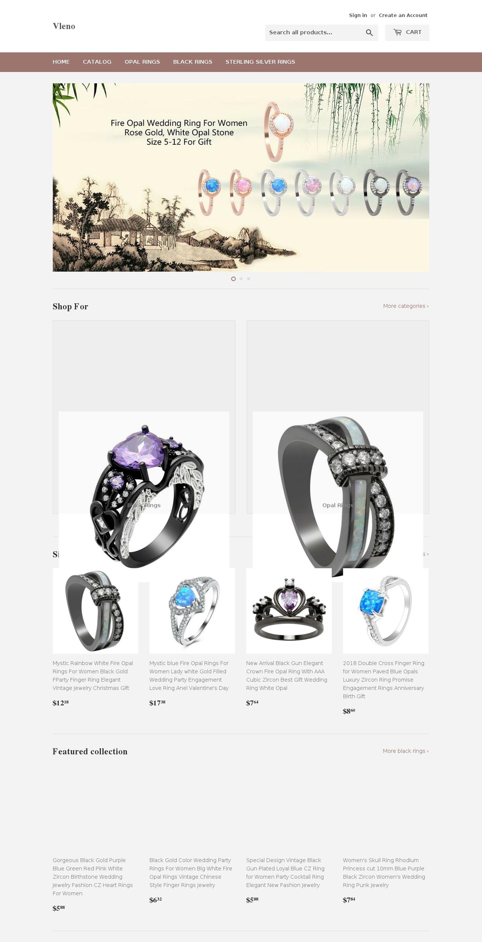 vleno.com — Shopify storefront screenshot