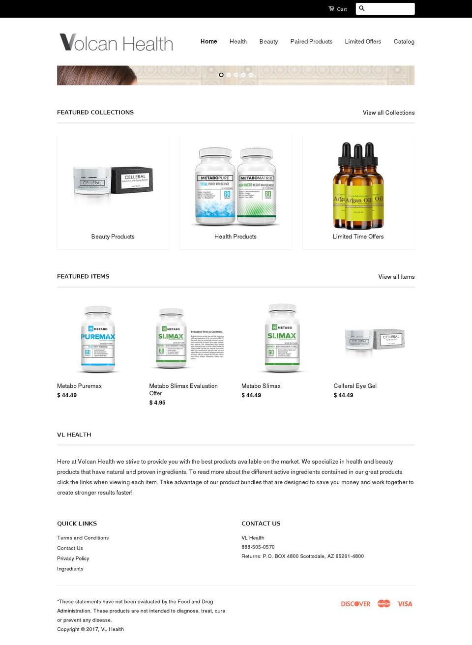 vlhealth.com shopify website screenshot