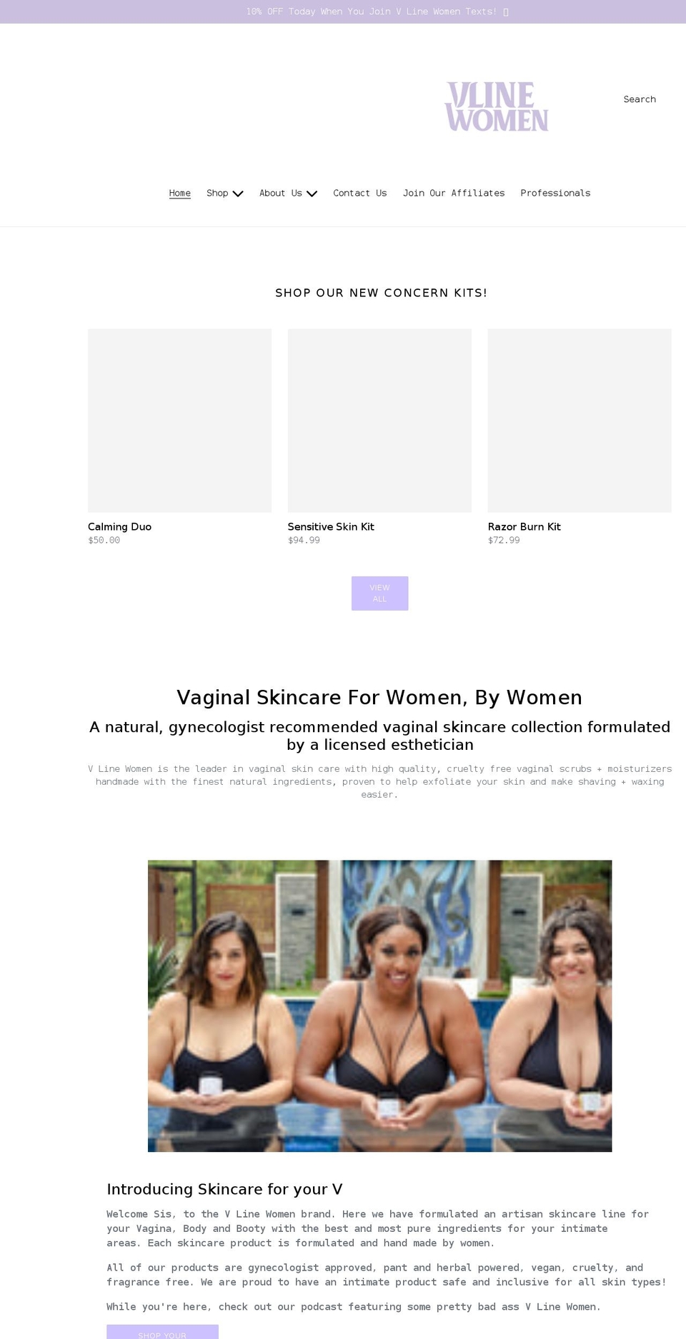 vlinewomen.com shopify website screenshot