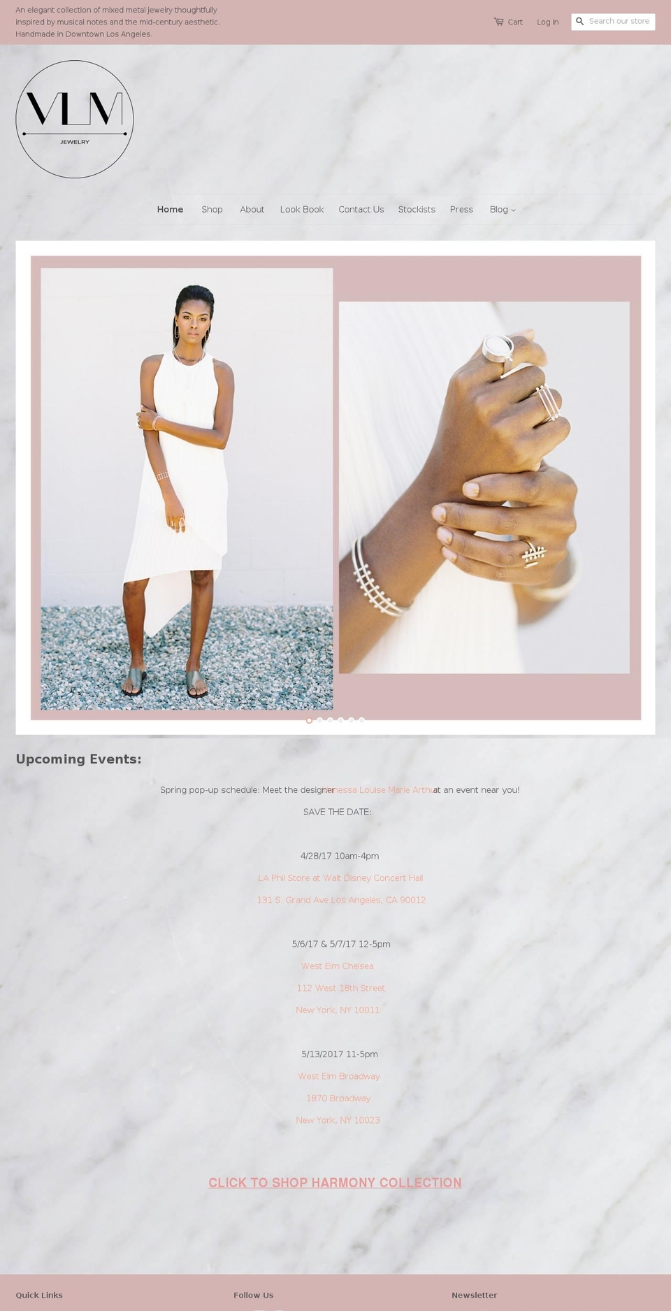 vlmjewelry.com shopify website screenshot