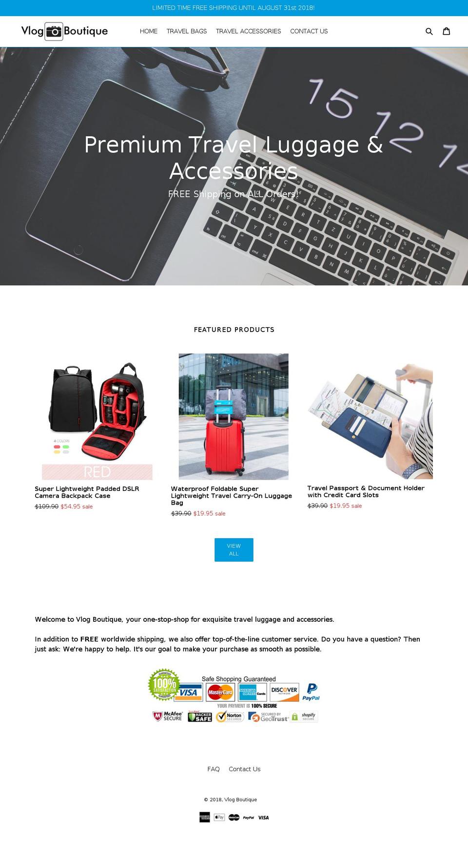 vlogboutique.com — Shopify storefront screenshot