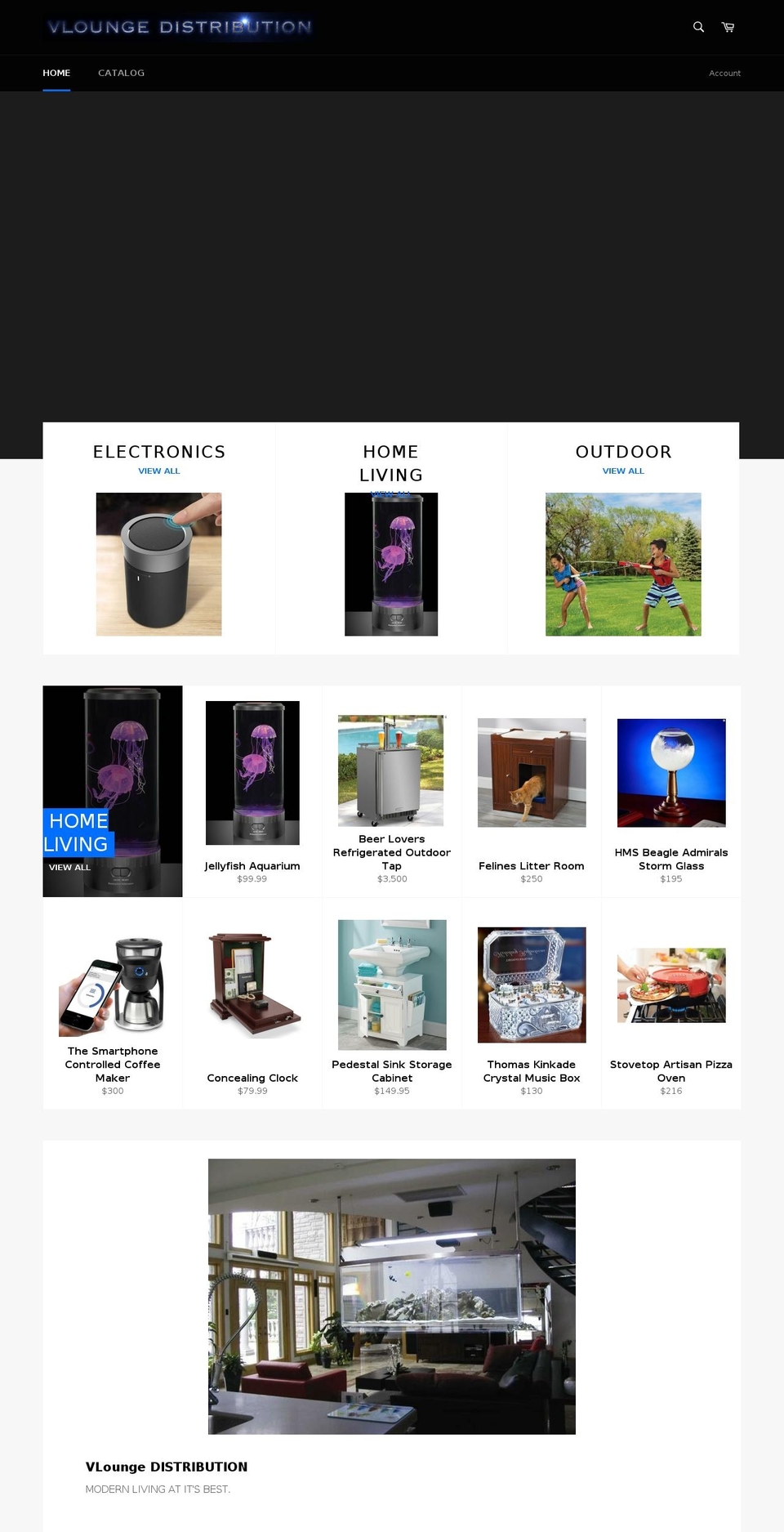 vloungedistribution.com — Shopify storefront screenshot