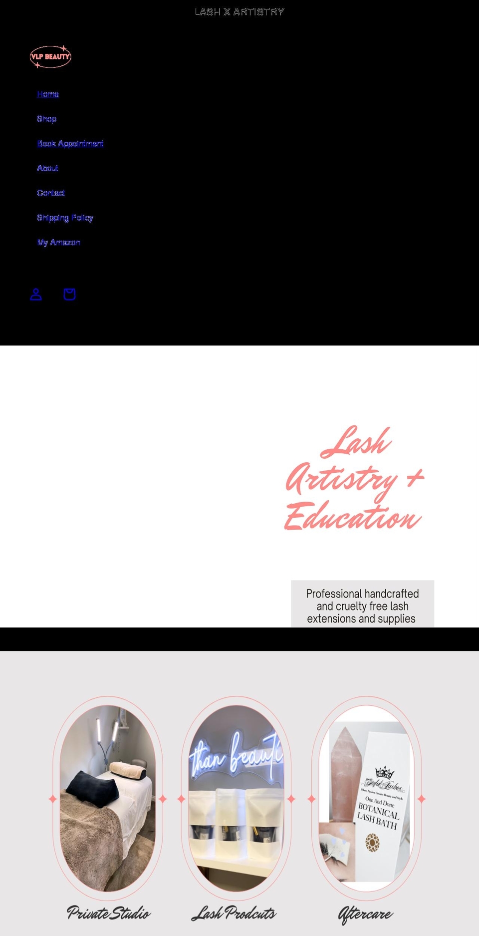 vlpbeauty.com shopify website screenshot