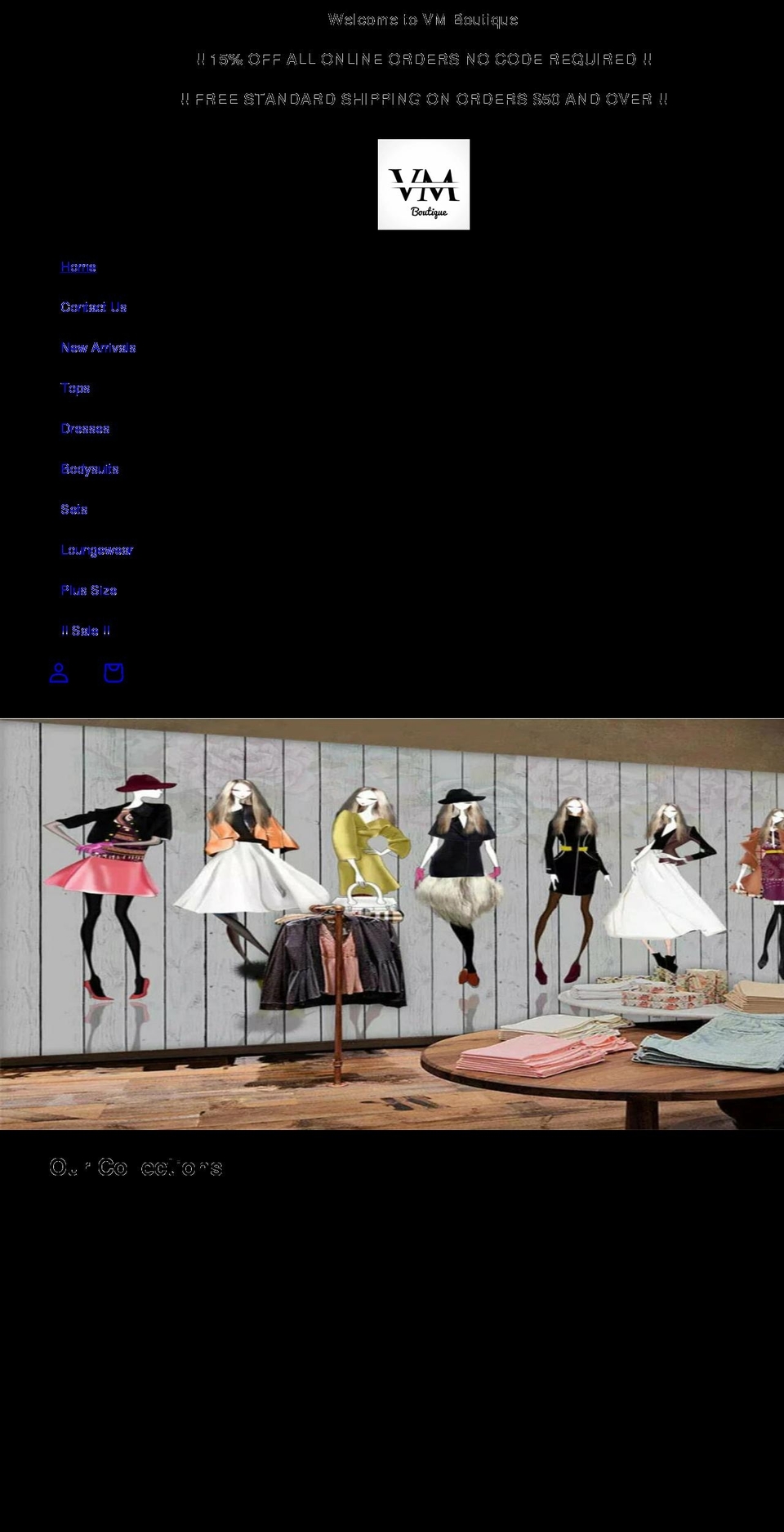 vm-boutique.com shopify website screenshot
