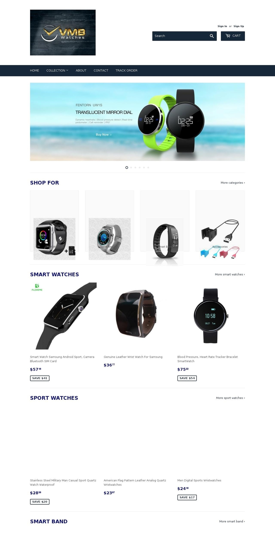 vmb-watches.com — Shopify storefront screenshot