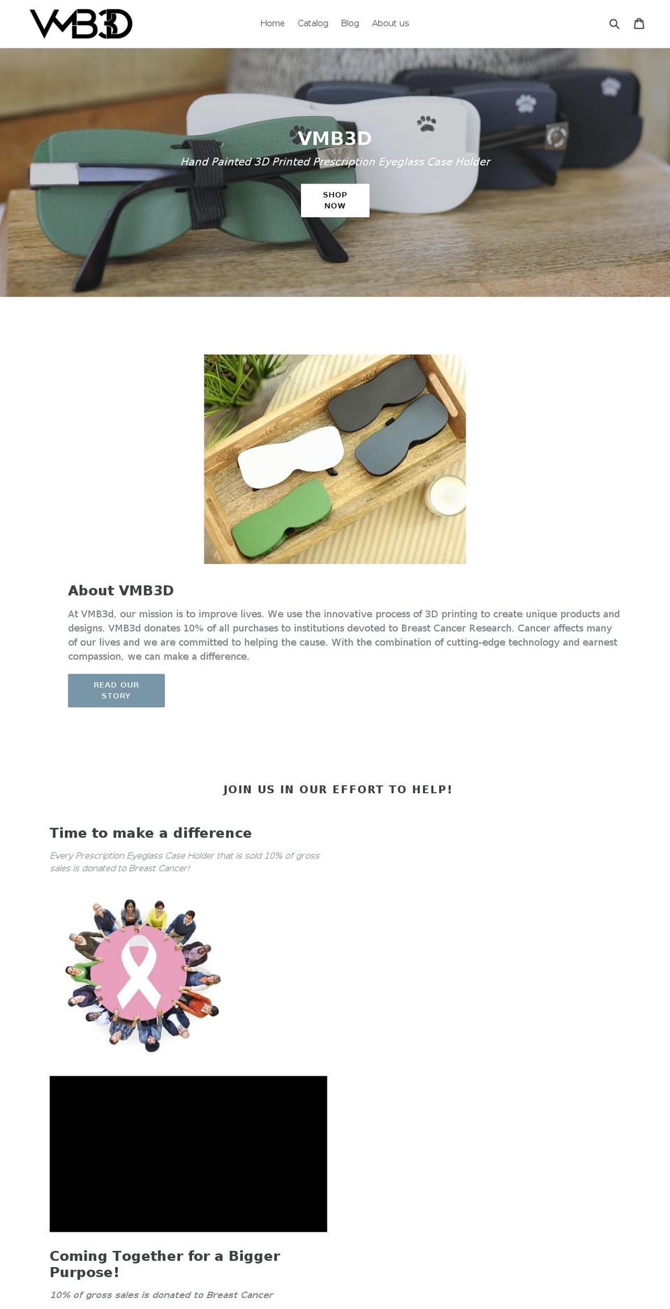 vmb3d.com — Shopify storefront screenshot