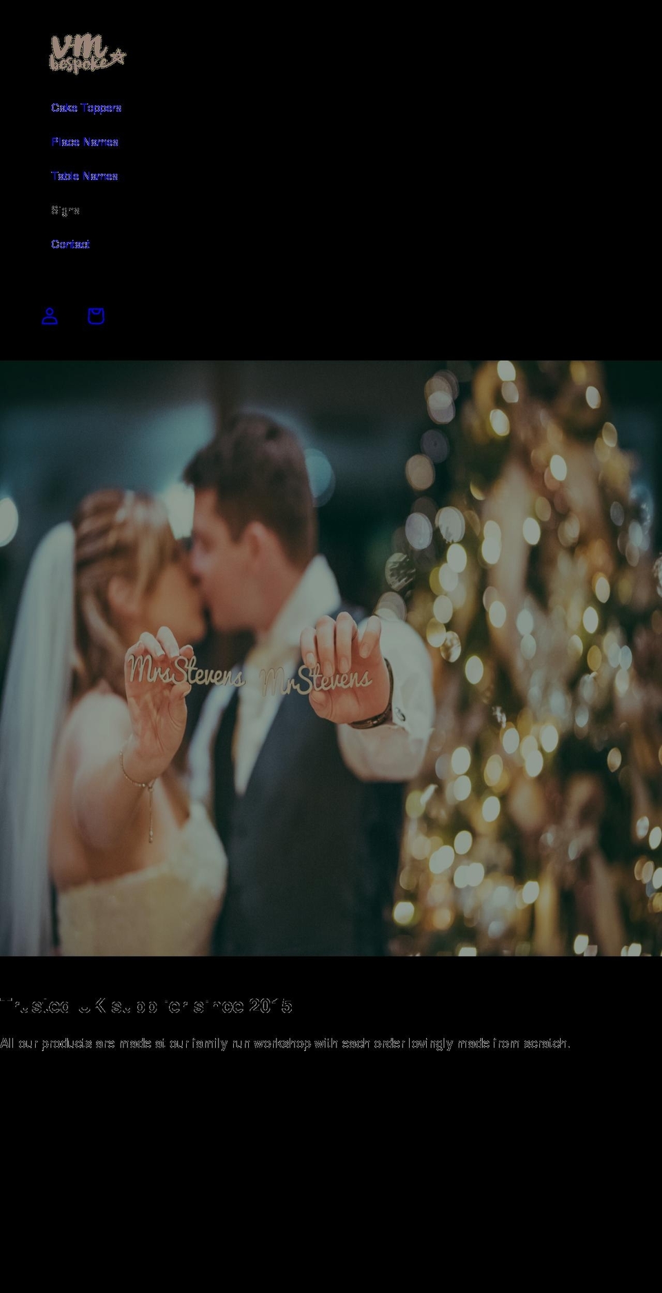 vmbespoke.com shopify website screenshot