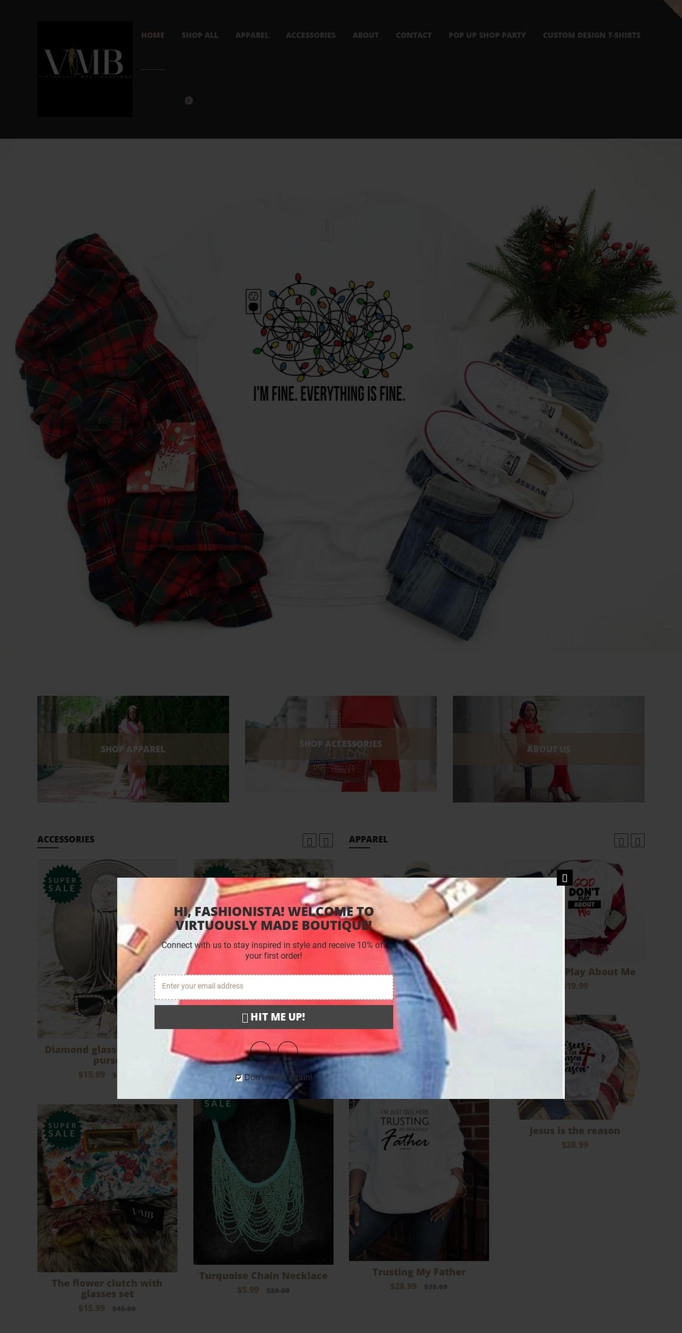 vmbshop.com shopify website screenshot