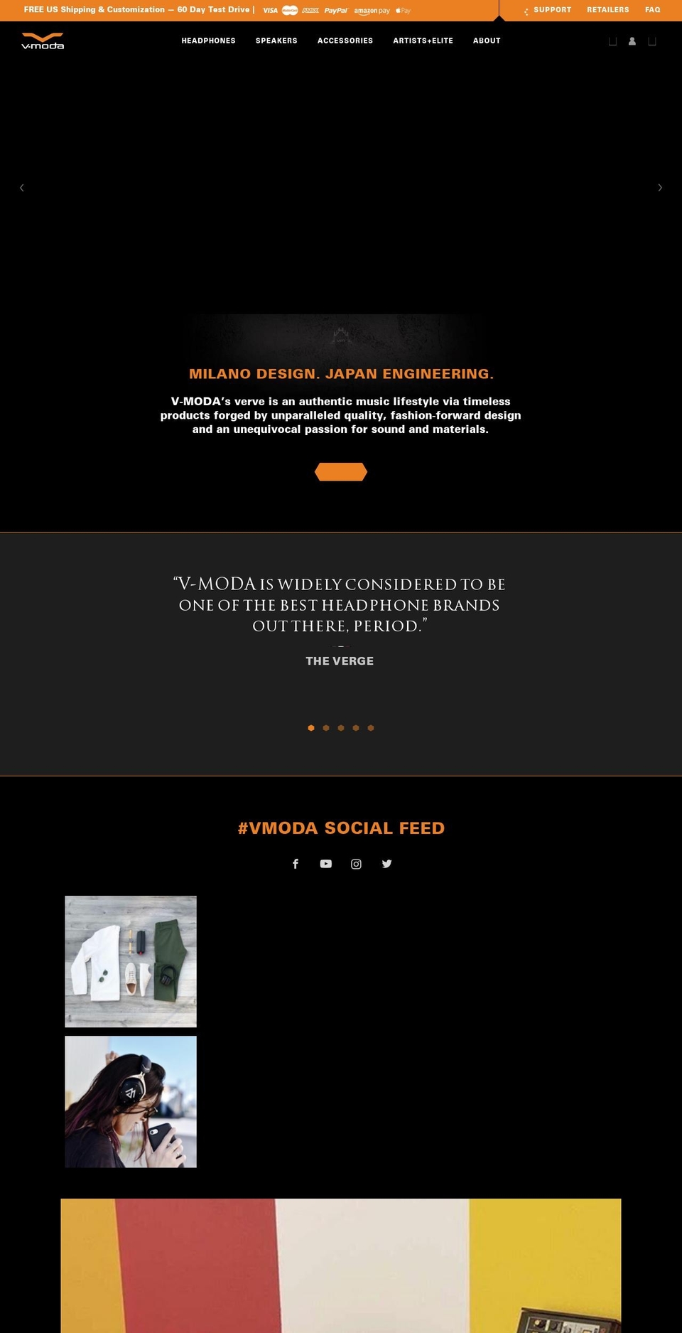 Vmoda production Shopify theme site example vmoda-production.myshopify.com