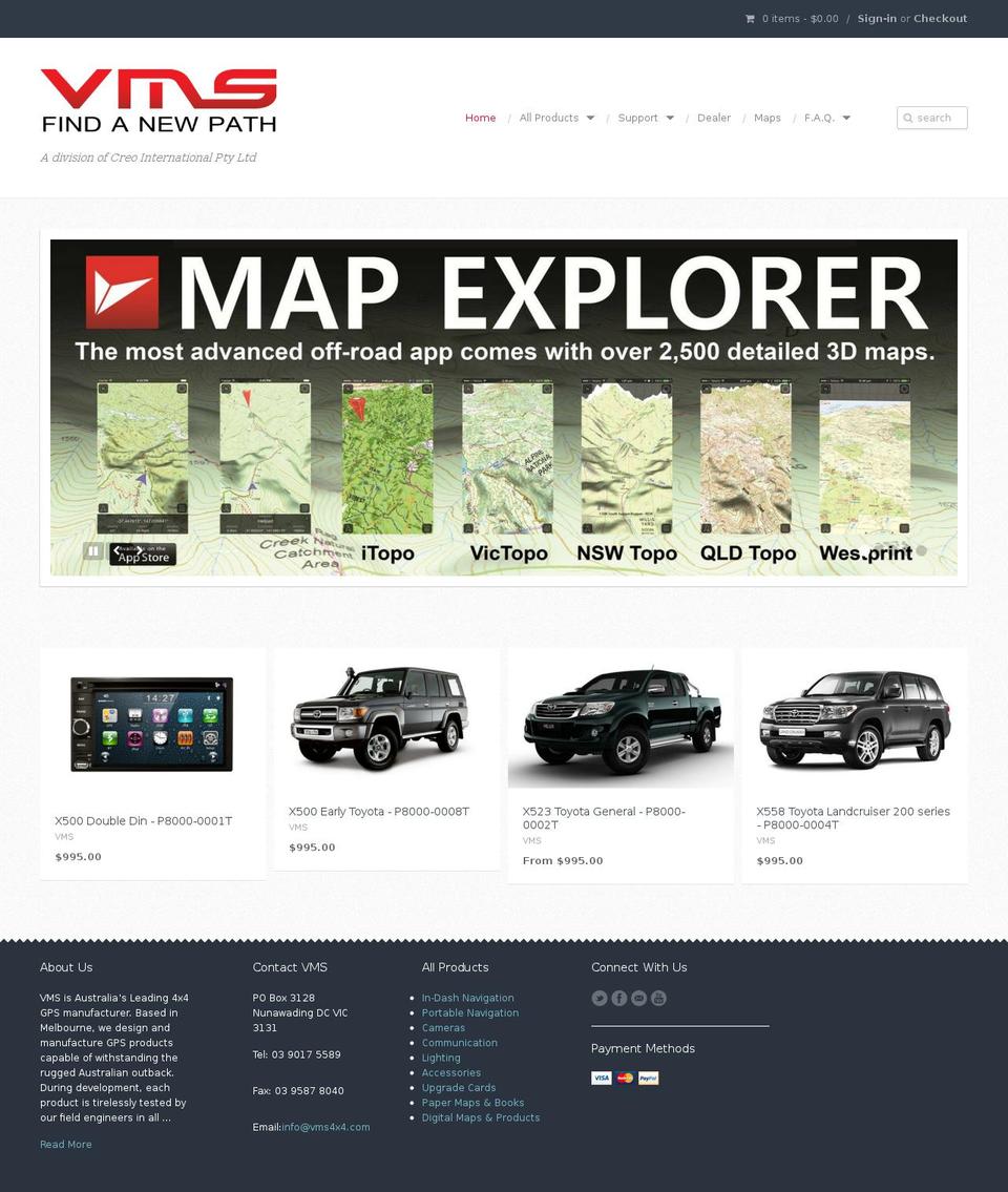 vms4x4.com shopify website screenshot