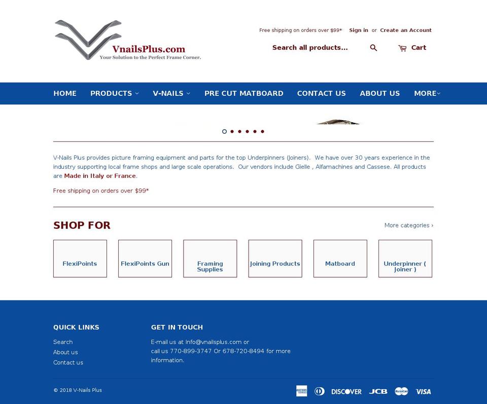 vnailsplus.com shopify website screenshot