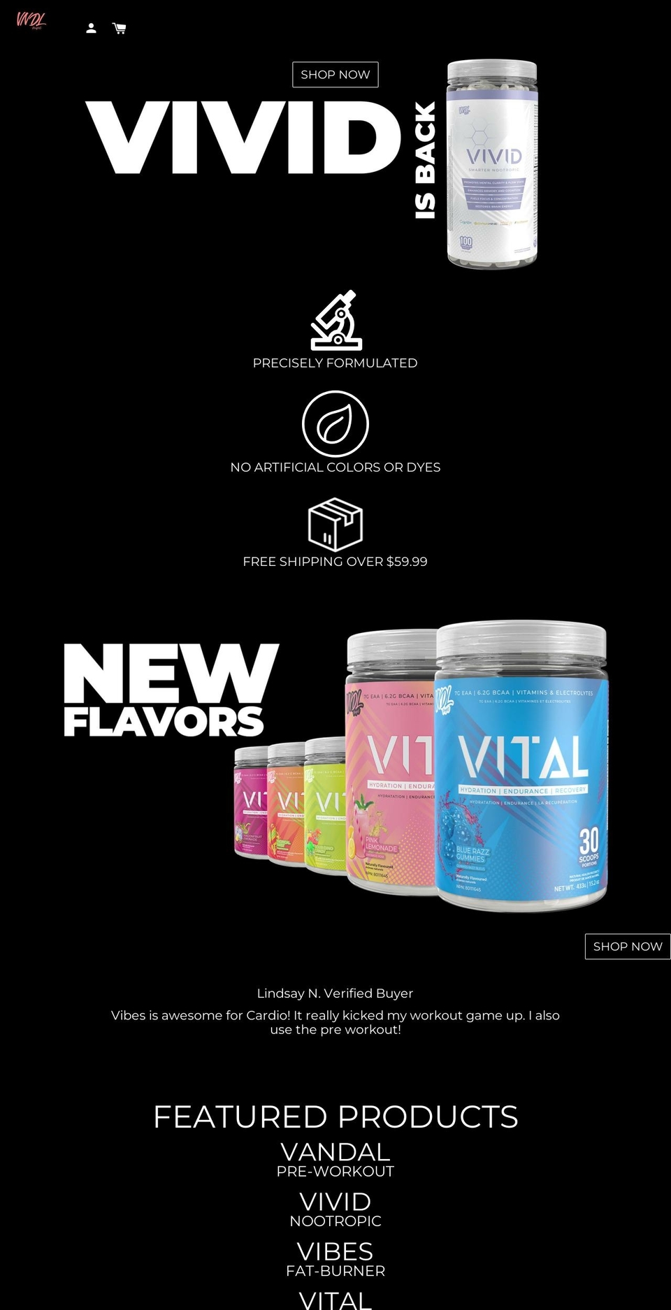 vndlproject.com shopify website screenshot