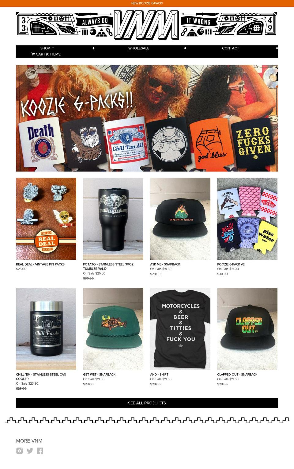 vnm-usa.com — Shopify storefront screenshot