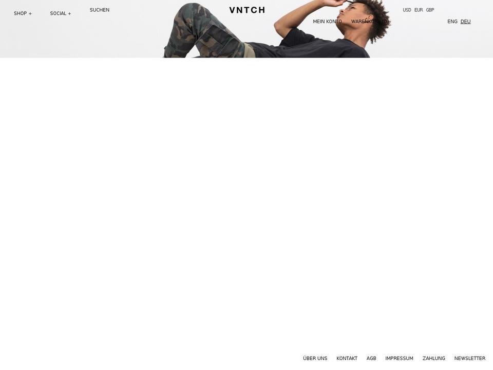 vntch.com shopify website screenshot