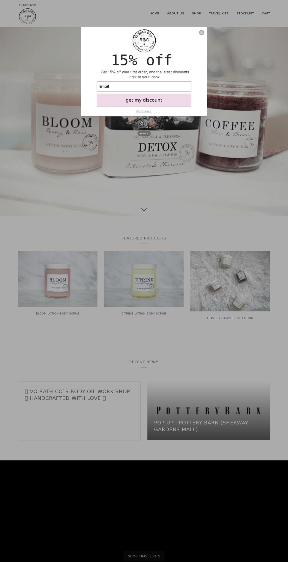 vobathco.com shopify website screenshot