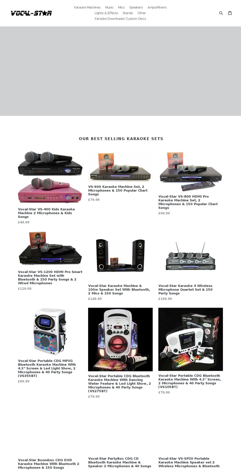 vocalstar.com — Shopify storefront screenshot