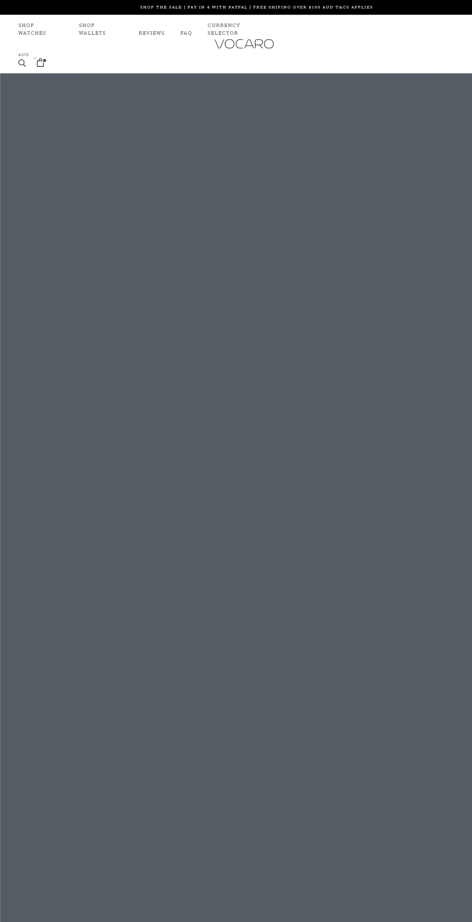 vocaro.com.au shopify website screenshot
