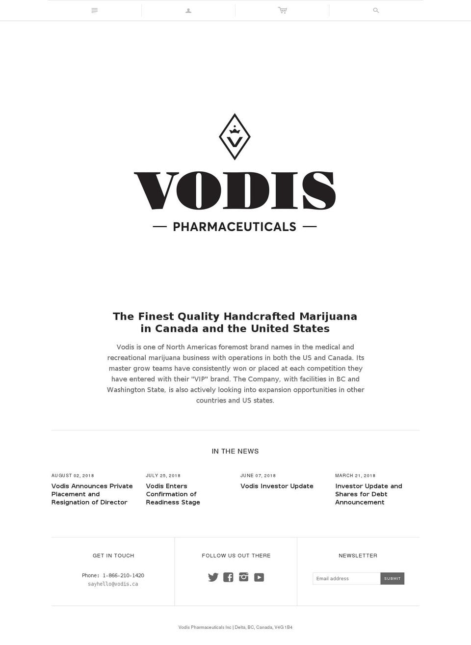 vodisvip.com — Shopify storefront screenshot
