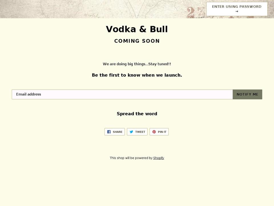 updated-theme Shopify theme site example vodkandbull.com