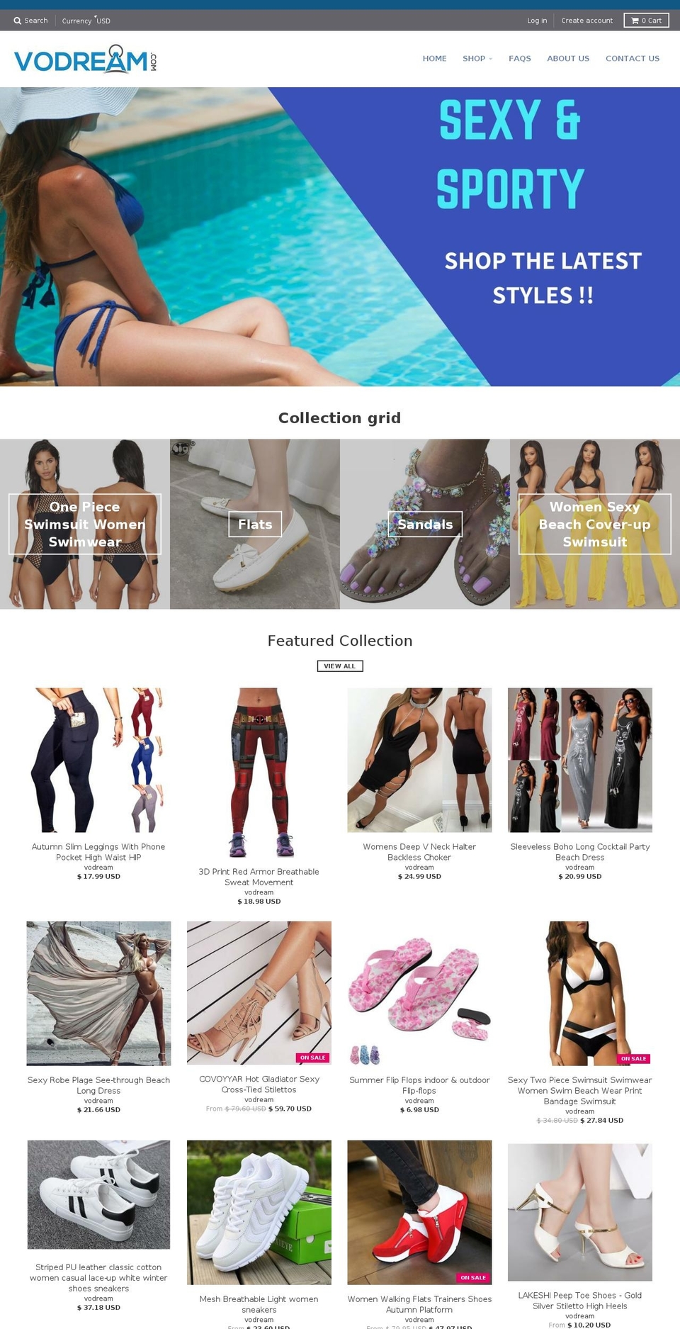 vodream.com — Shopify storefront screenshot