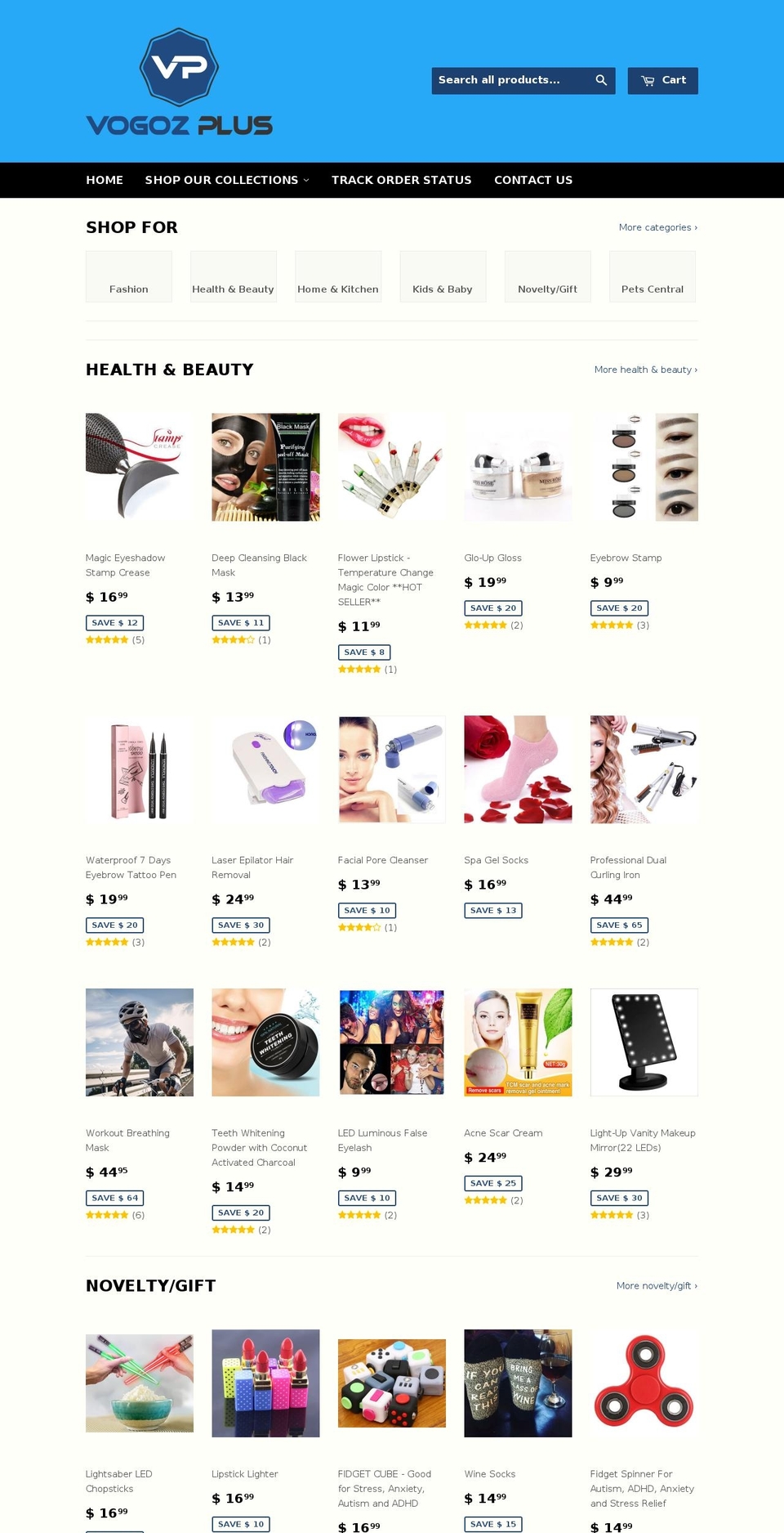vogozplus.myshopify.com shopify website screenshot