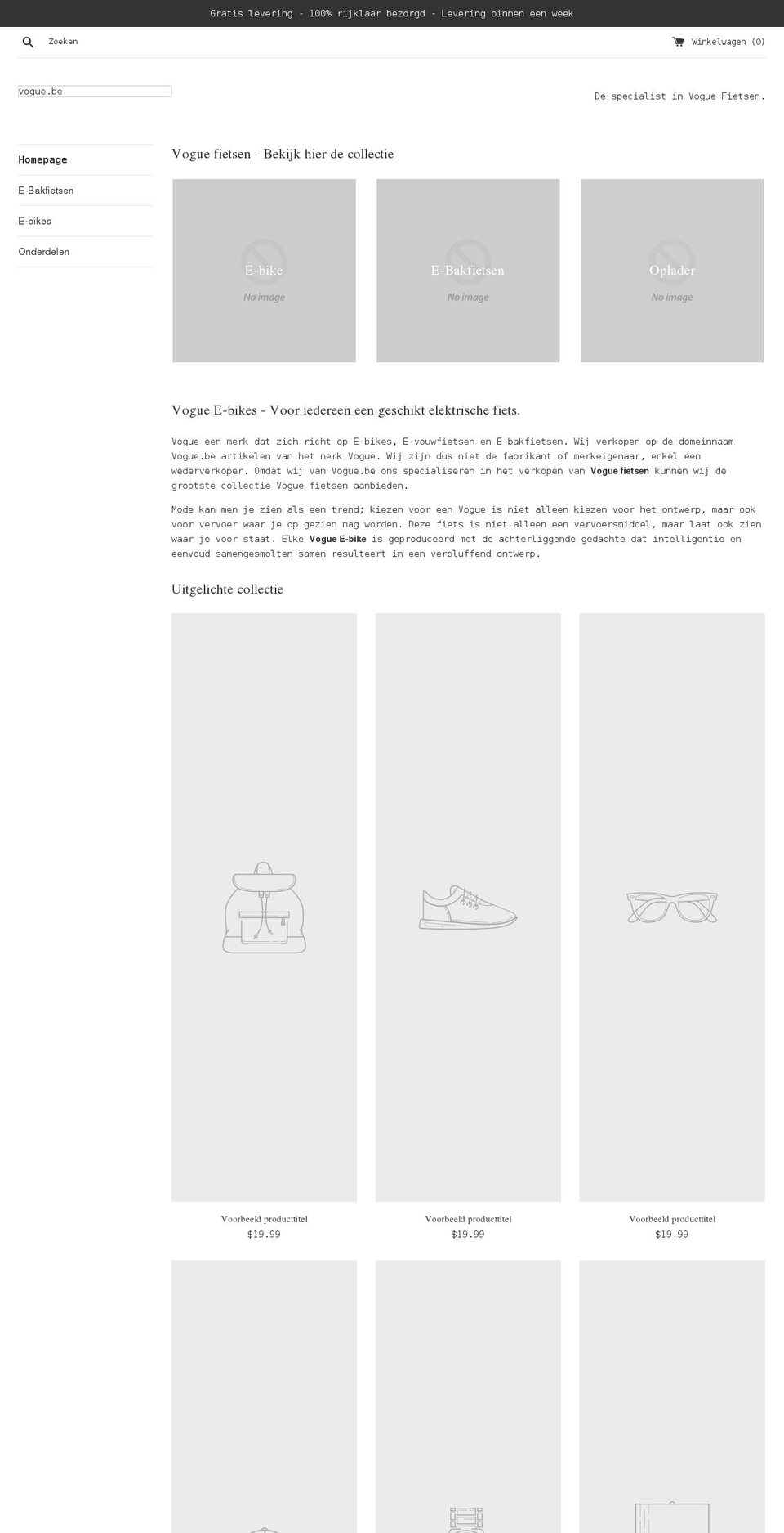 vogue.be shopify website screenshot