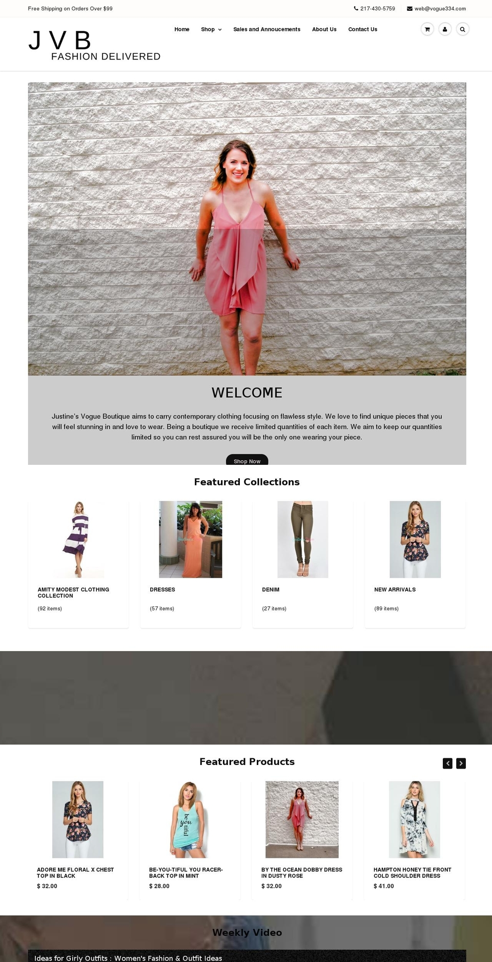 vogue334.com shopify website screenshot