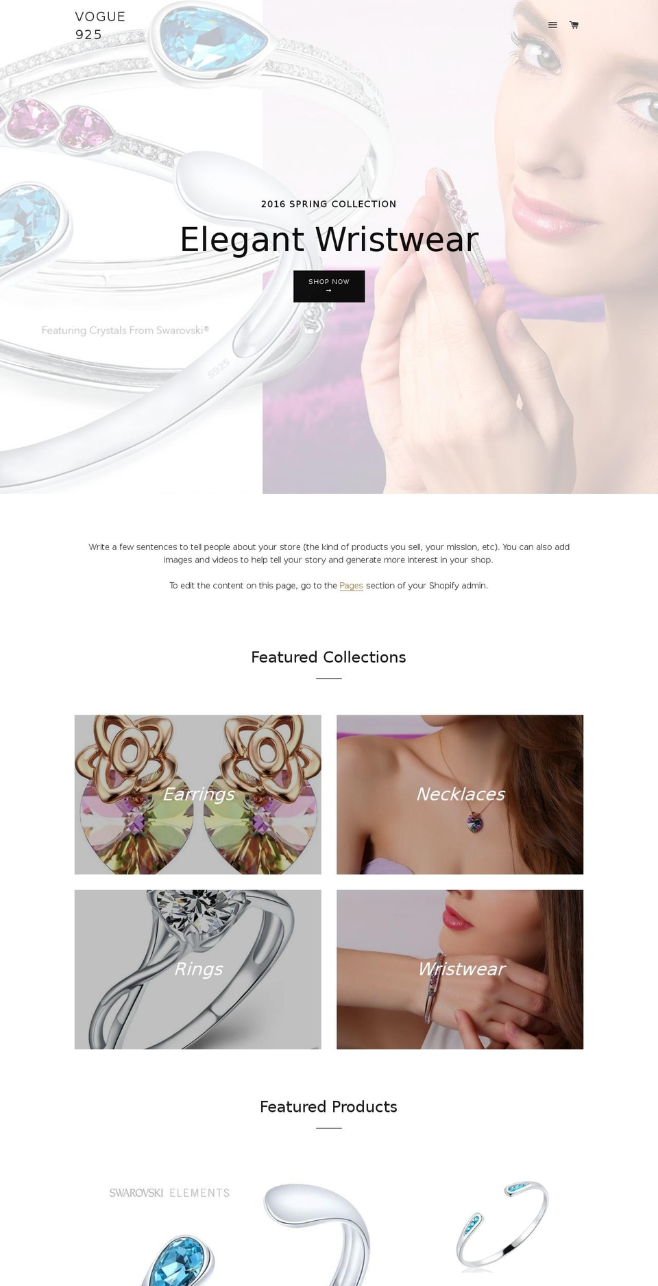 vogue925.com.au shopify website screenshot