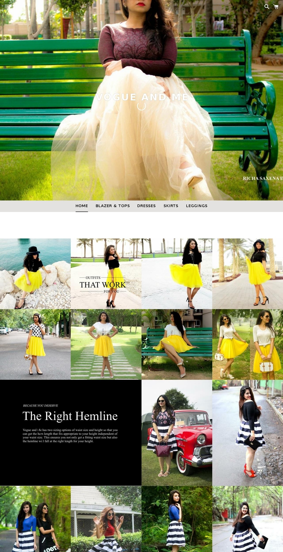 vogueandme.com shopify website screenshot