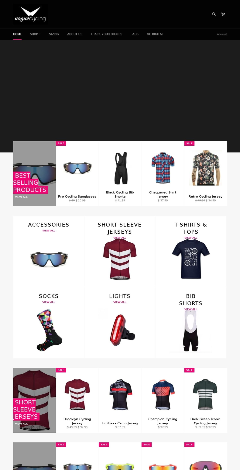 voguecycling.com shopify website screenshot