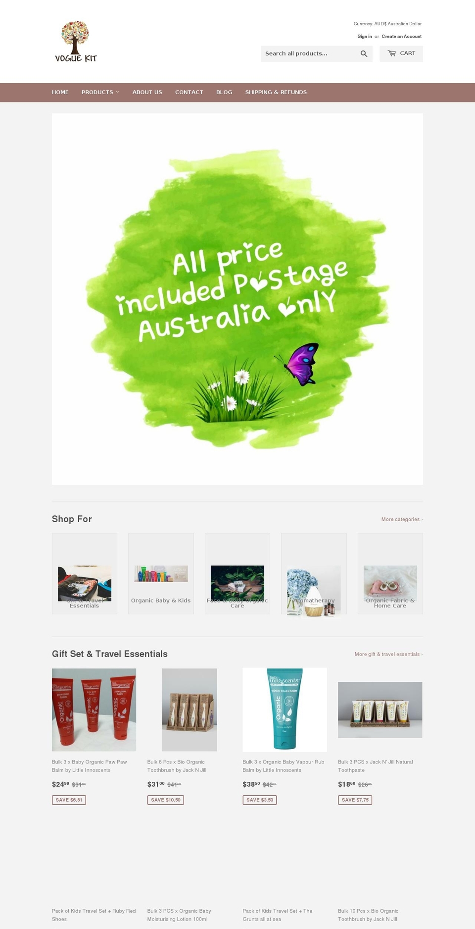voguekit.com shopify website screenshot