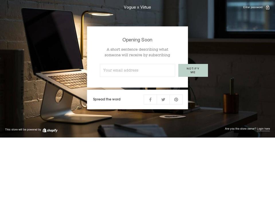 voguexvirtue.com shopify website screenshot