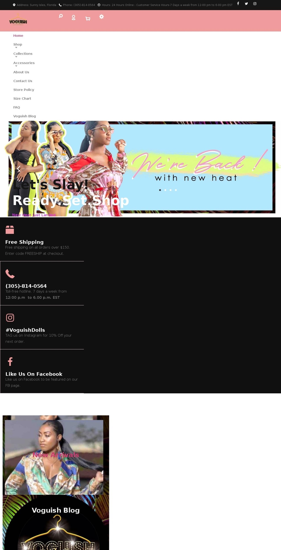 voguishdolls.com — Shopify storefront screenshot