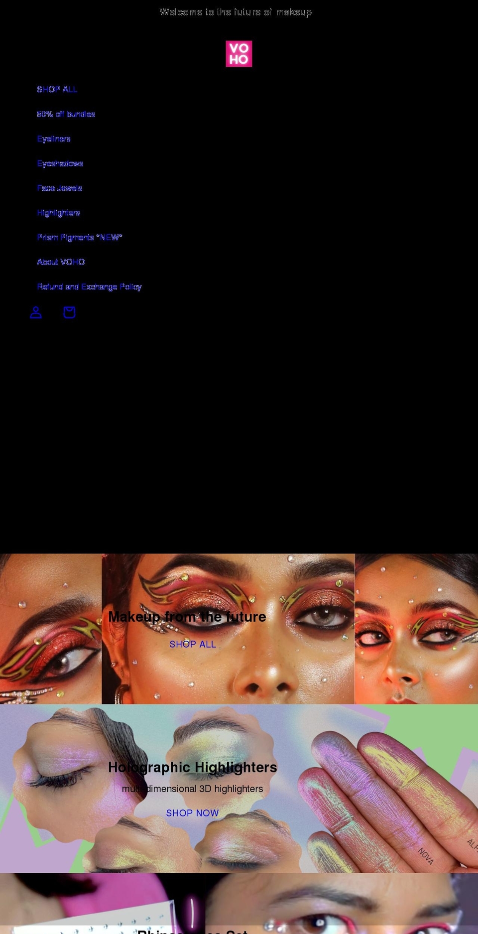 vohobeauty.com shopify website screenshot