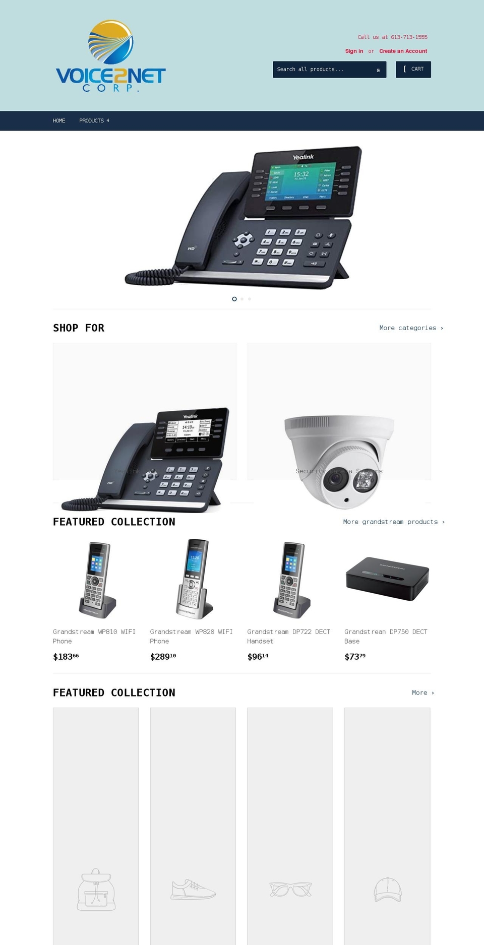 voice2netstore.ca shopify website screenshot