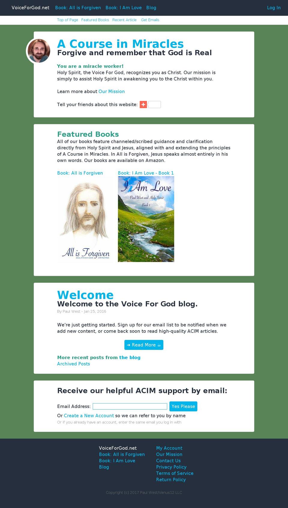 voiceforgod.net shopify website screenshot