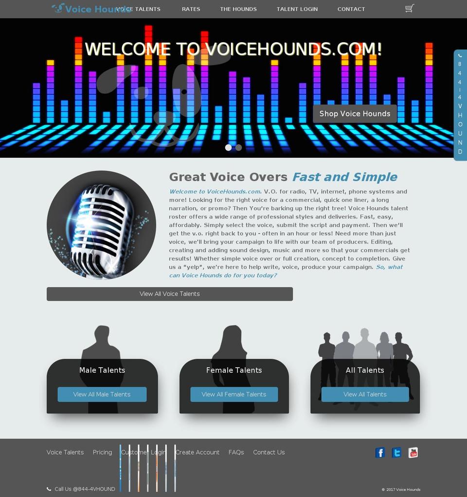 voicehounds-pro Shopify theme site example voicehounds.com