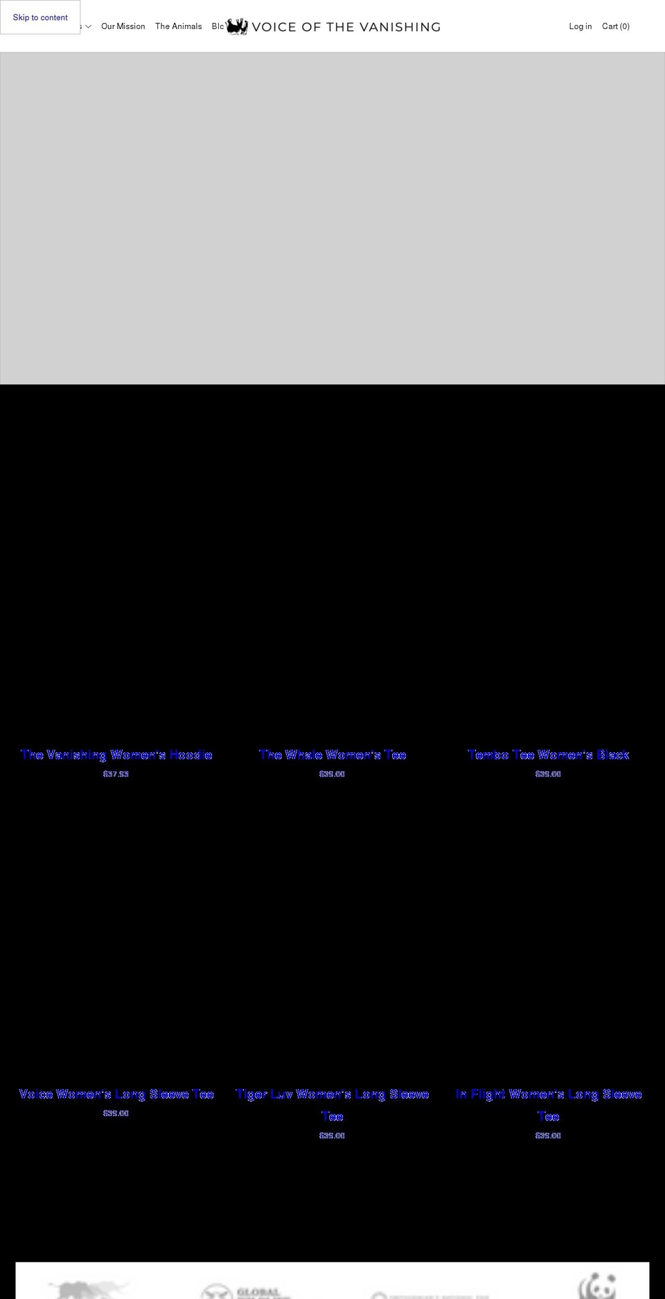 voiceofthevanishing.com shopify website screenshot
