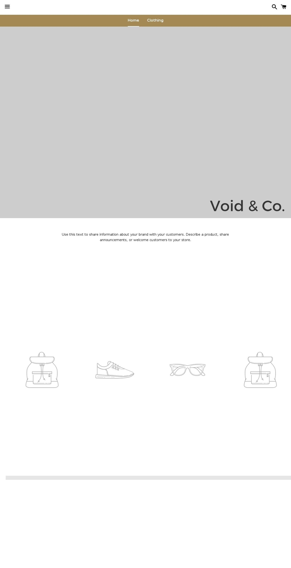 voidandco.com — Shopify storefront screenshot