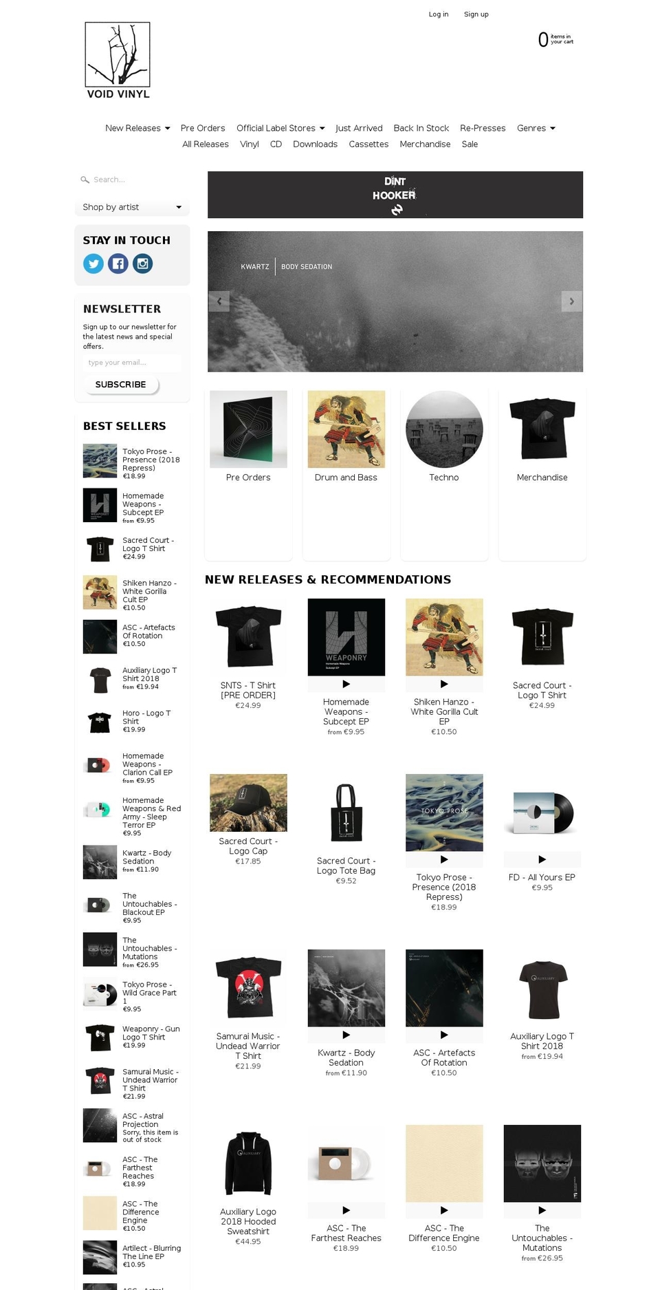 voidvinyl.com shopify website screenshot