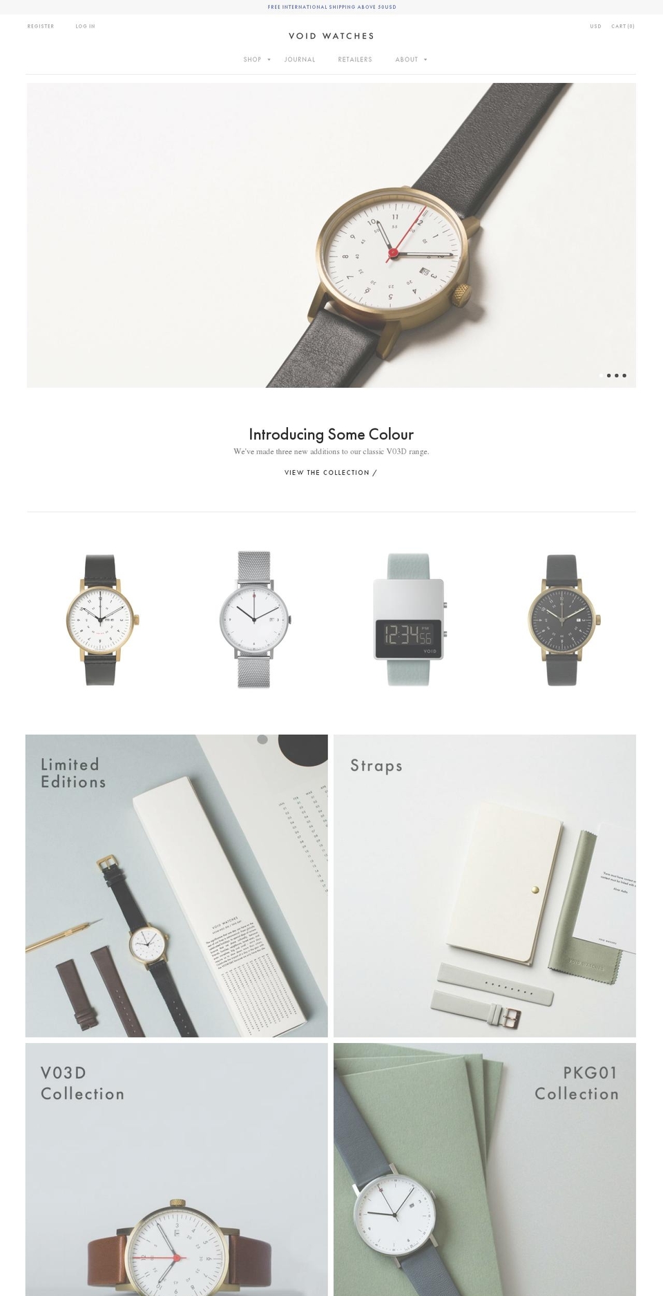 voidwatches.dk shopify website screenshot