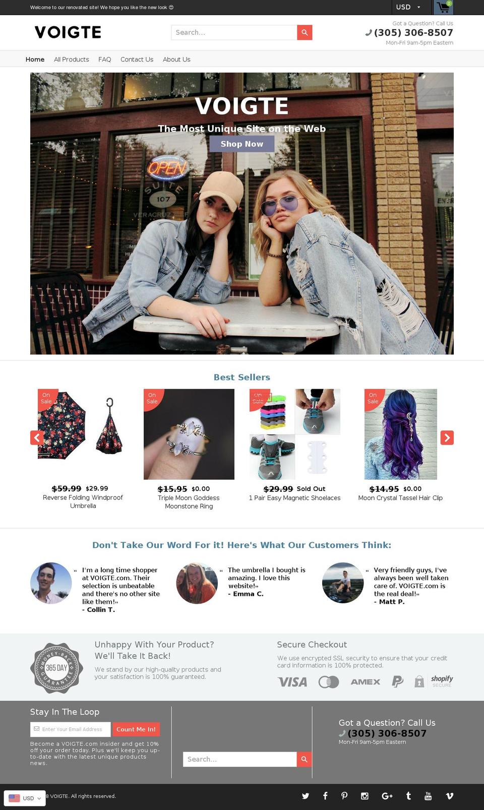 voigte.com shopify website screenshot