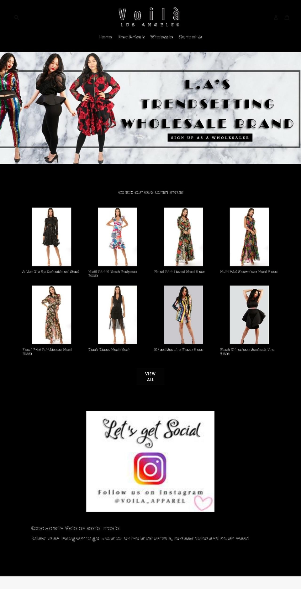 basel Shopify theme site example voilaapparel.com