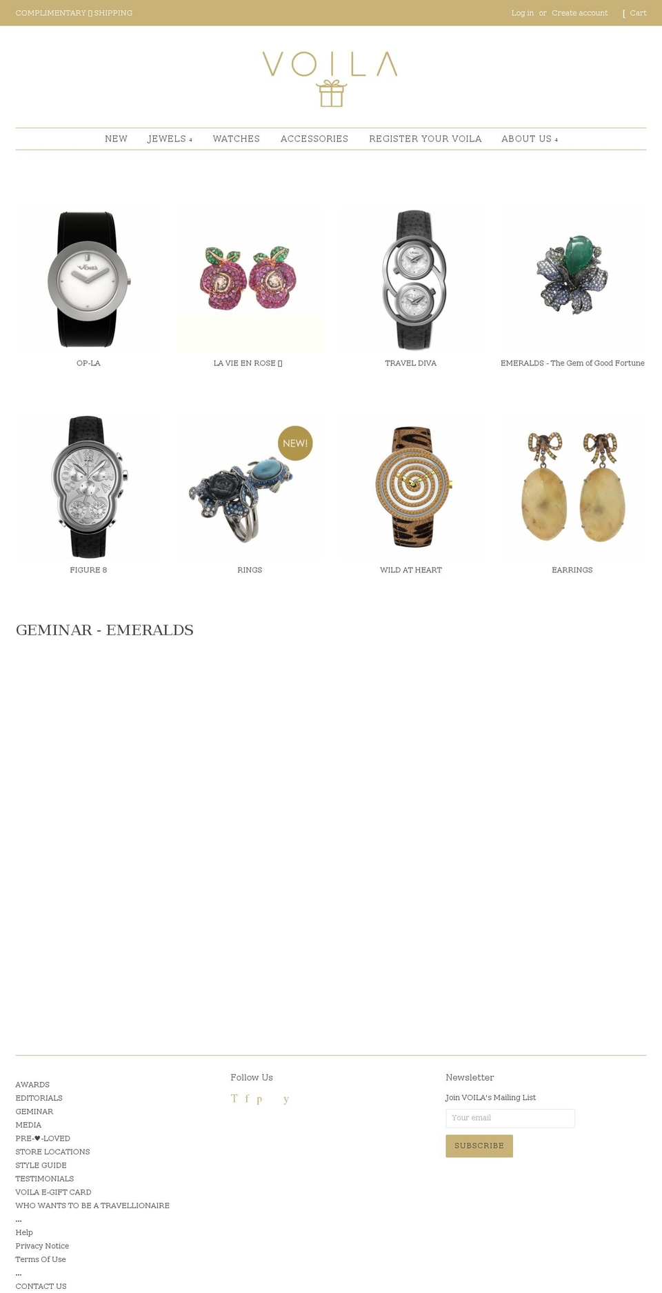 voilawatches.com shopify website screenshot