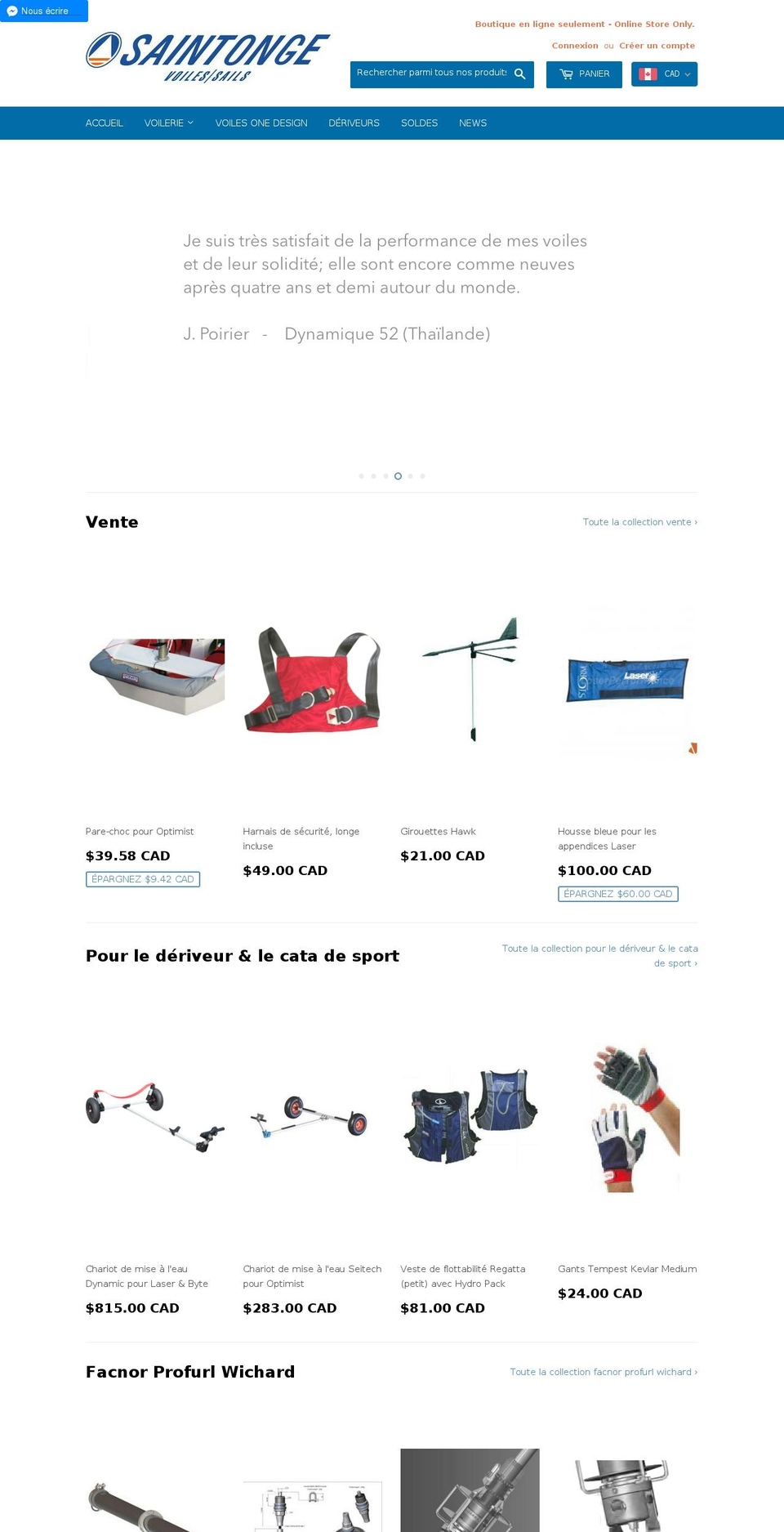 voilesaintonge.com shopify website screenshot