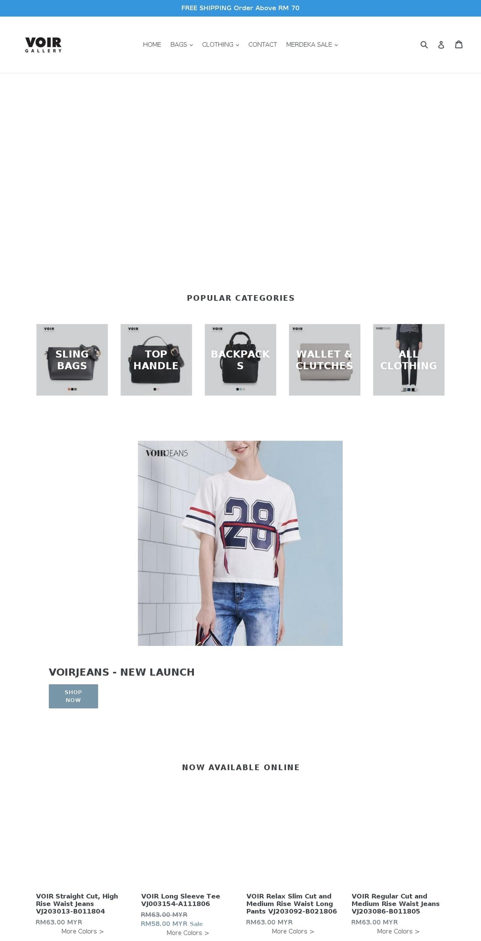 voirgallery.com shopify website screenshot