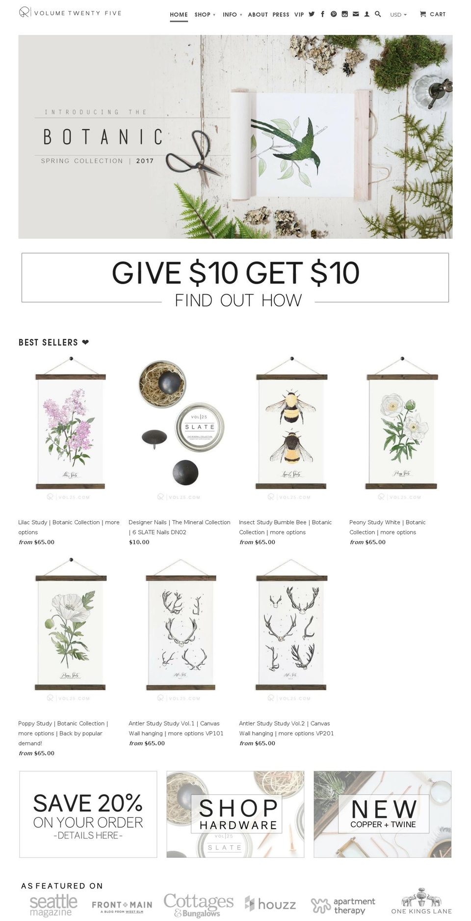 vol25.com shopify website screenshot