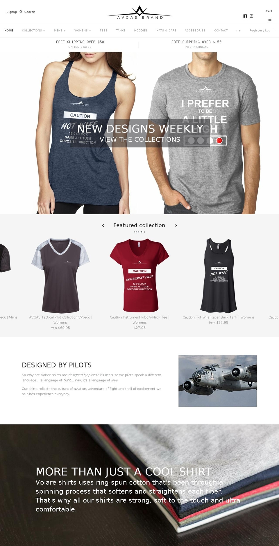 volareapparel.com — Shopify storefront screenshot