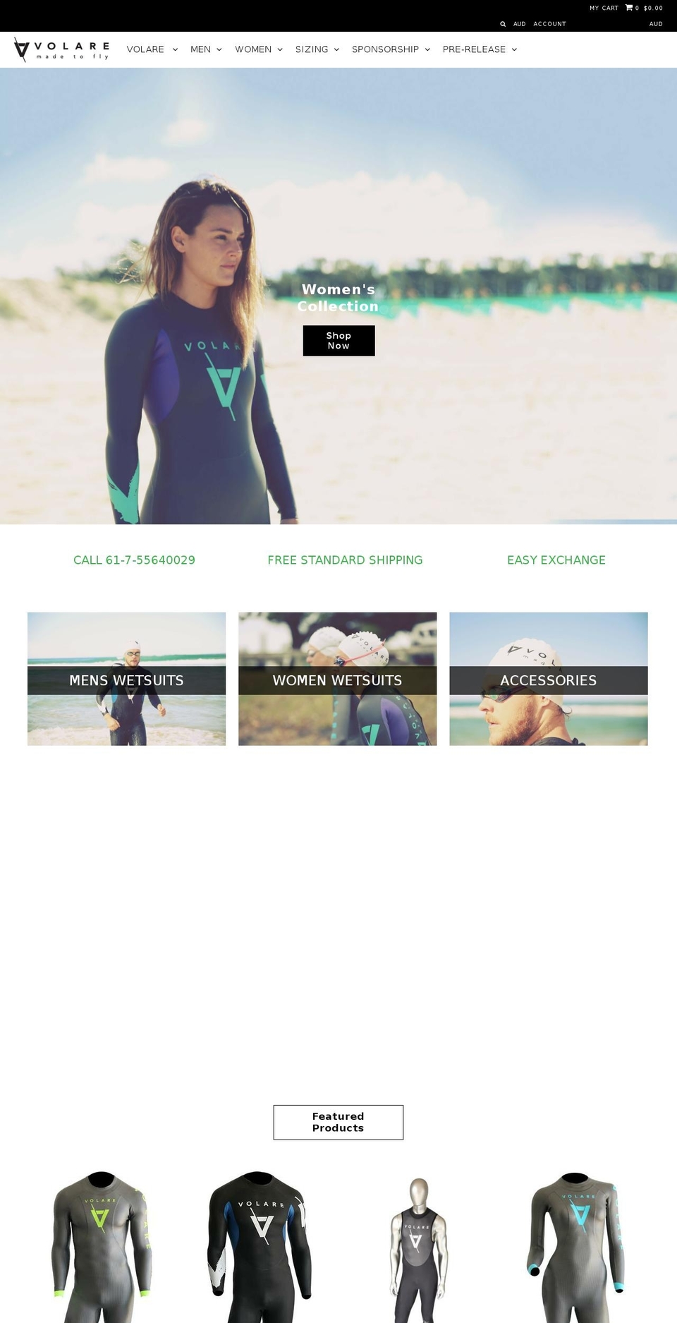 volaresports.com shopify website screenshot